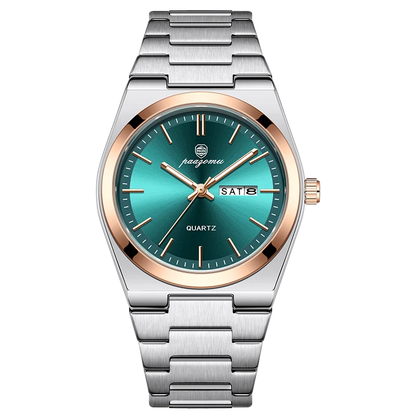 PAAZOMU Fashion Men's Quartz Watch Stainless Steel Waterproof Luminous Man Watch Chronograph Date Multifunction Watches For Men
